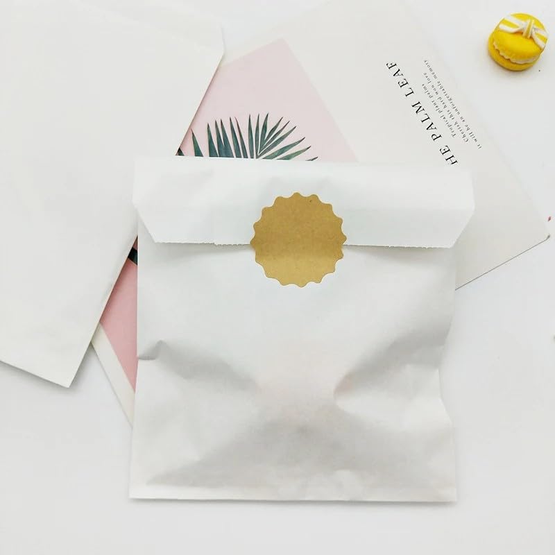 Ataqus 200 White Kraft Paper Bags, 5" x 7.5" Inch, Gift Bag, Good for Candy, Cookies, Doughnut, Crafts, Party Favor, Sandwich, Jewelry Merchandise - Image 3